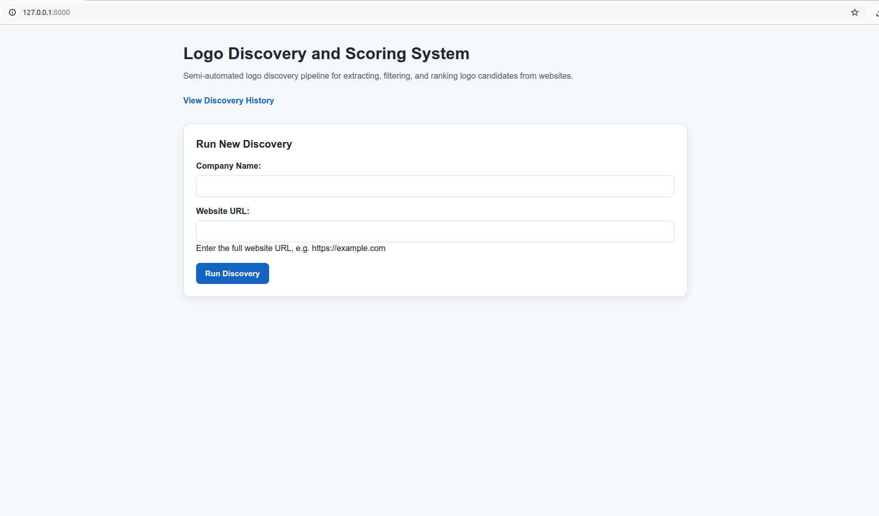 Logo Discovery Form