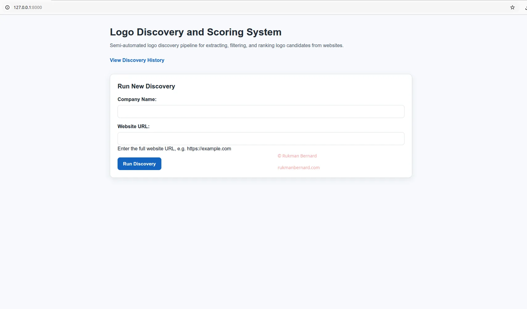 Logo Discovery Form
