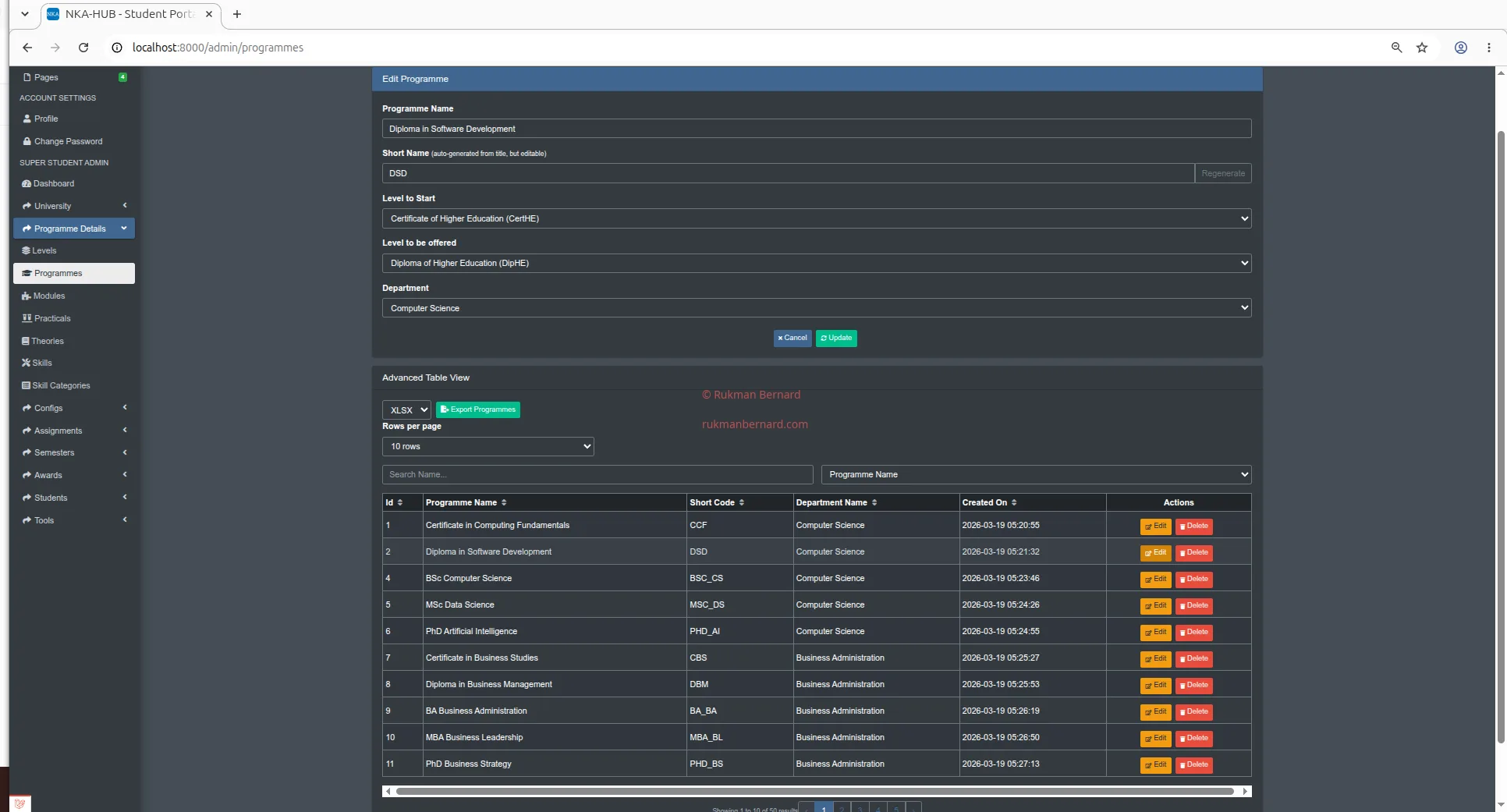 Livewire CRUD Layout