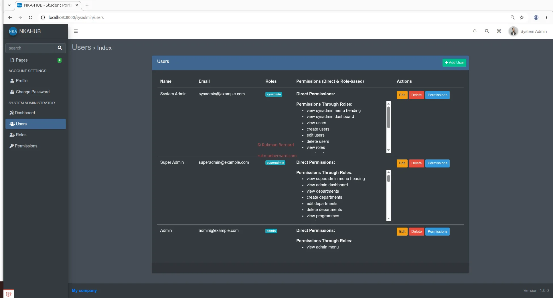 User Management and RBAC